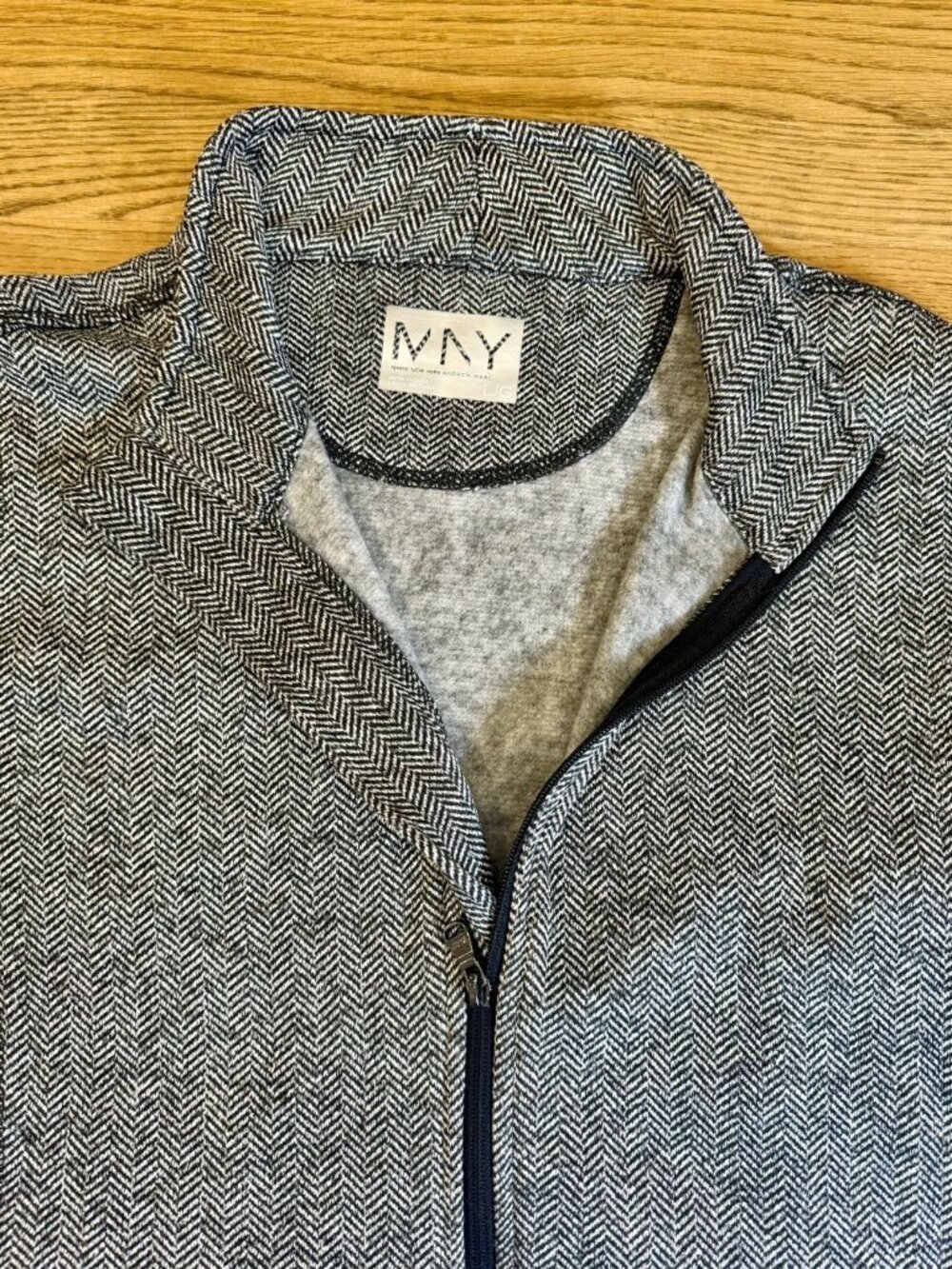 Marc New York Andrew Marc Gray Full Zip Knit Jacket Women's Large Heathered H - Picture 4 of 8